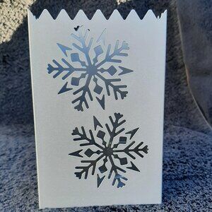 Partylite Snowflake Luminary Metal Cutout Candle Holder With Votive Cup P7907